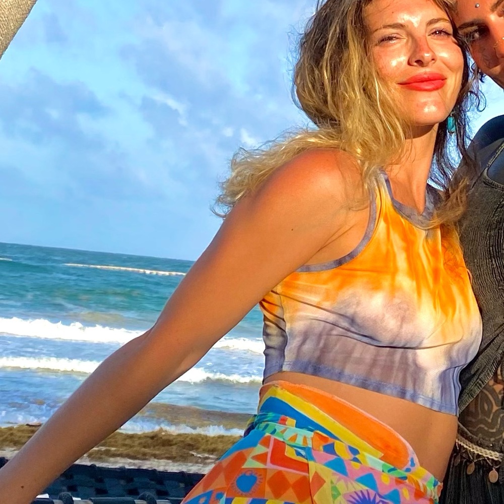 See thru tie dye crop top from urban outfitter Las Vegas